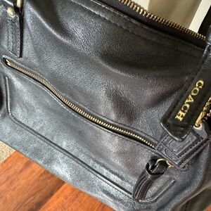 Coach Dark Leather Shoulder Bag
